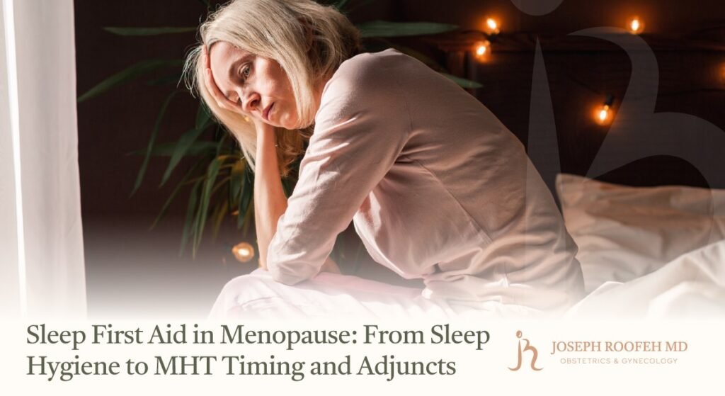 Sleep First Aid in Menopause: From Sleep Hygiene to MHT Timing and Adjuncts Sleep First Aid in Menopause